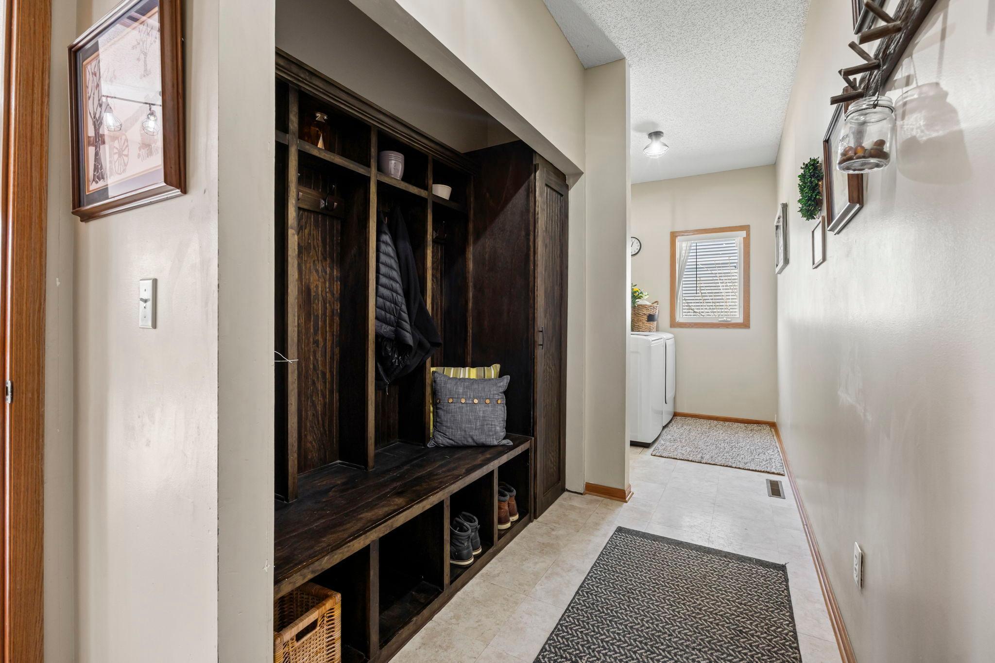 Storage right when you walk in from garage