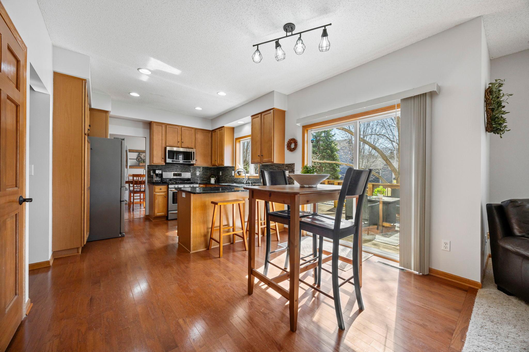 Walk out to deck for summer grilling