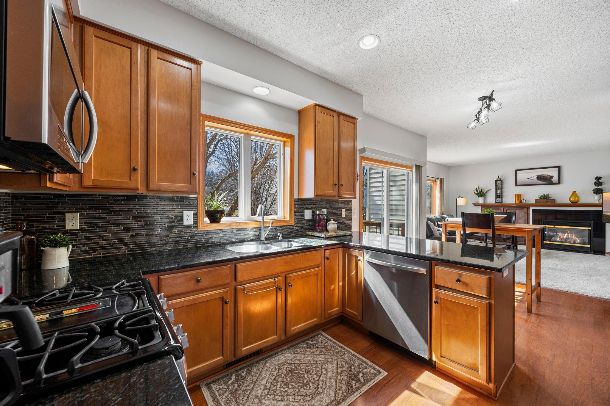 Sunny and open kitchen