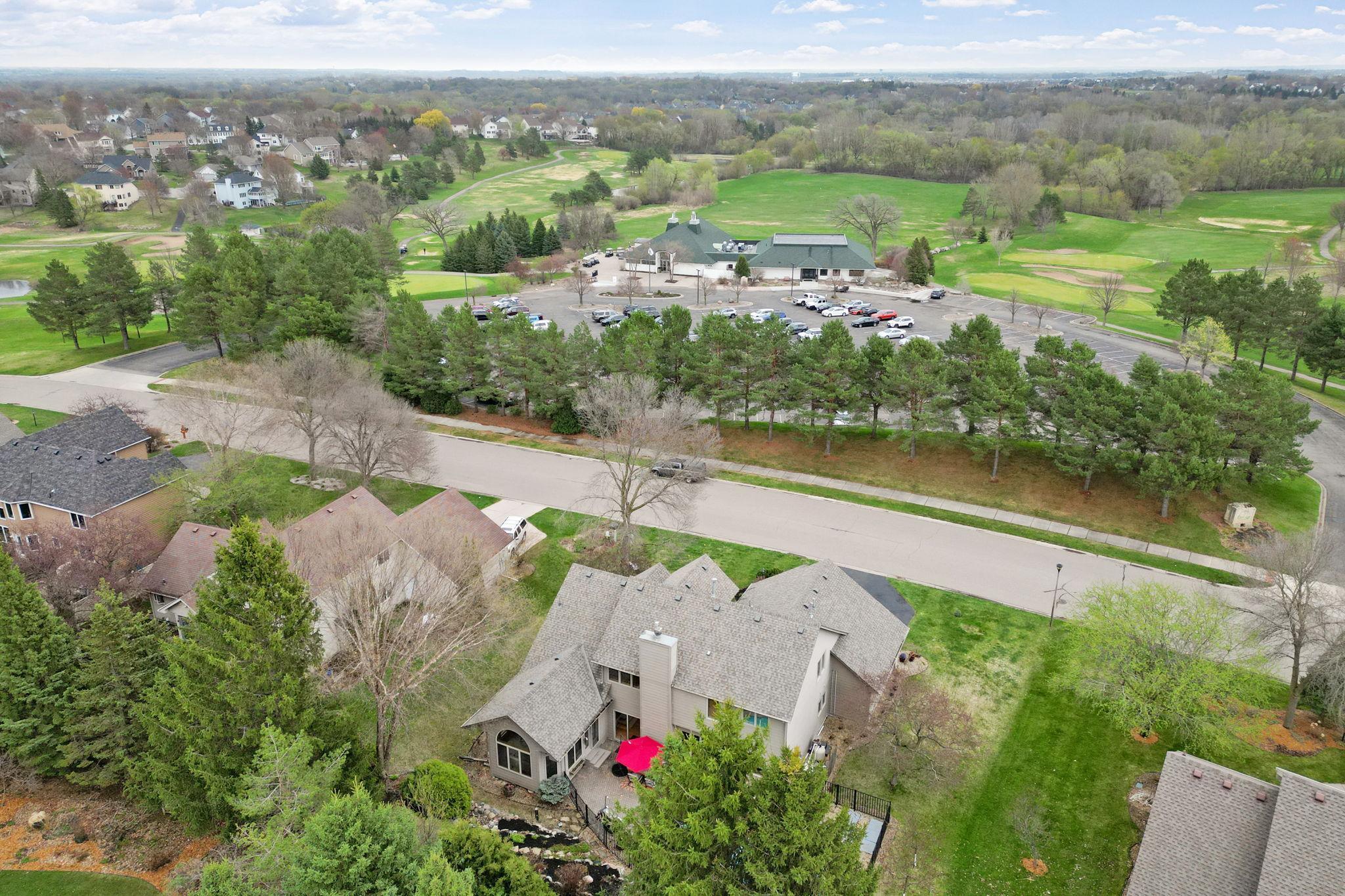 Home is across the street from the Crystal Lake Golf Course club house.