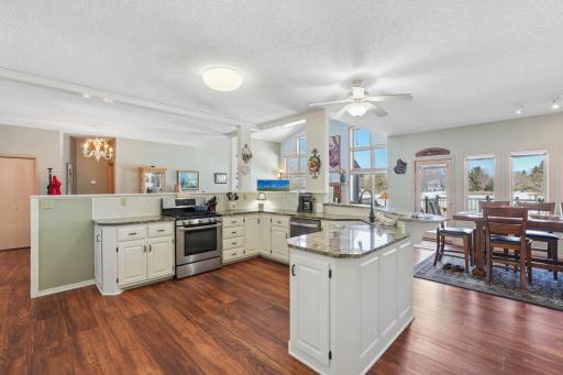 Ample cabinet and counter space!