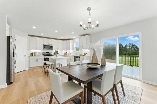 Informal Dining - model pics for representational purposes and floorplan. Finishes may vary.