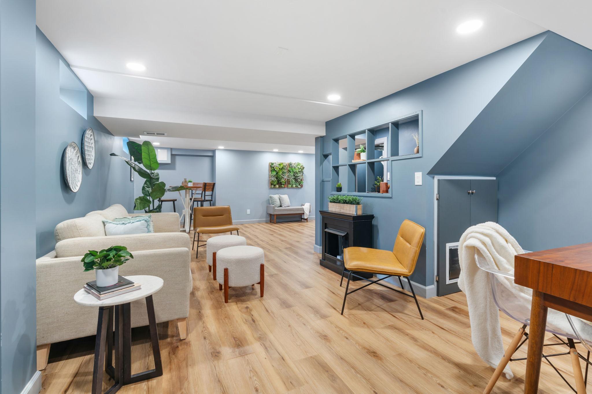 Decorative shelving for additional detail