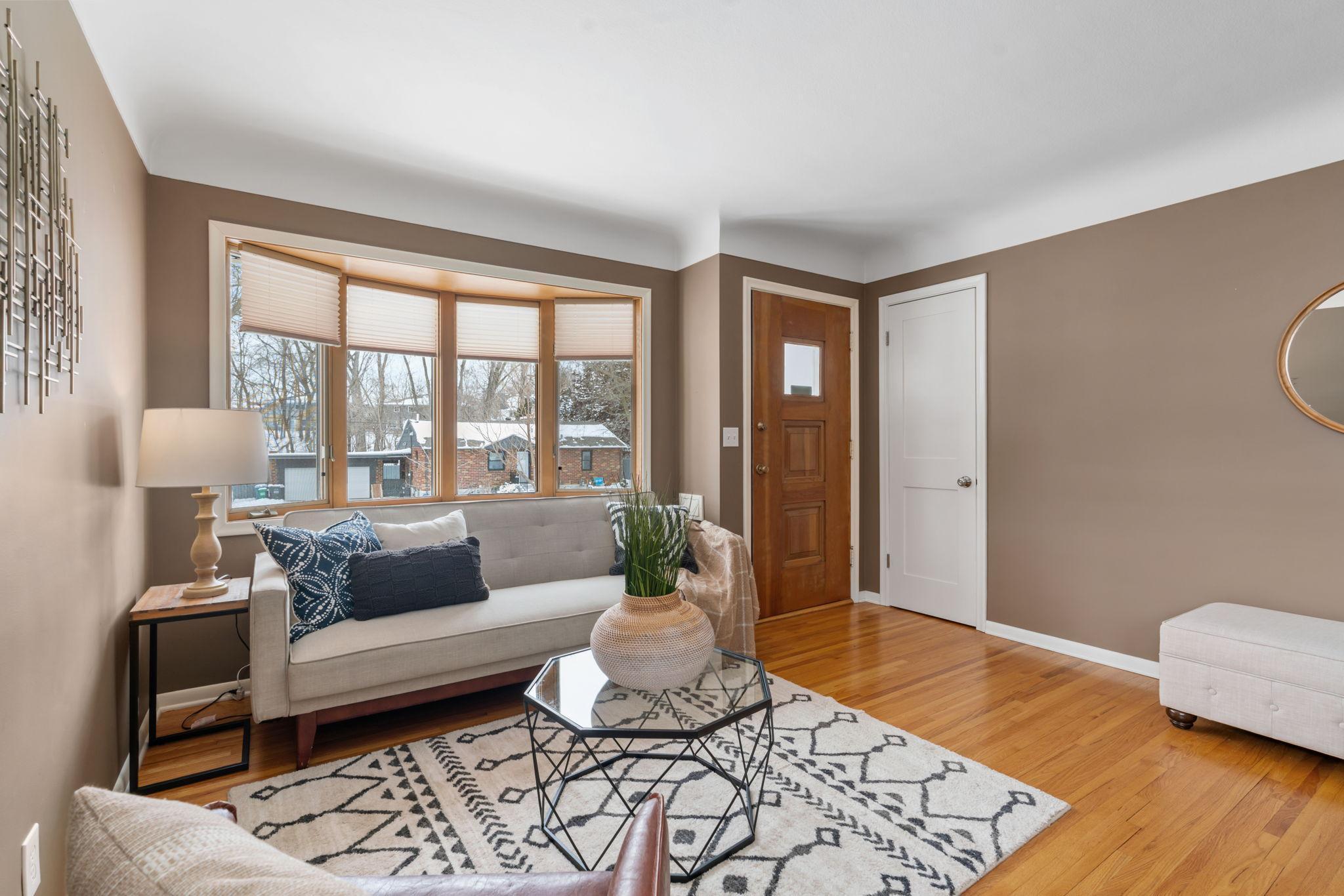 Beautiful bay window in the front of the home