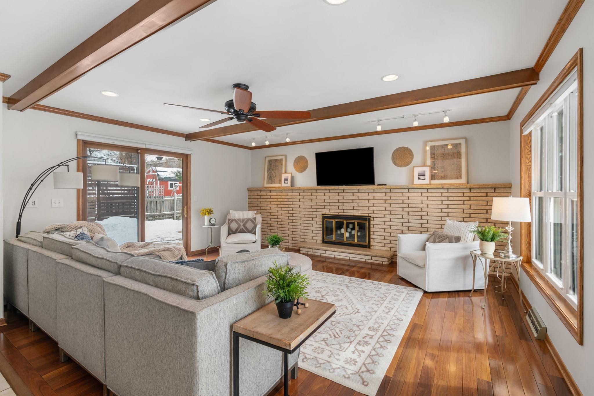 Incredible space with gorgeous beams