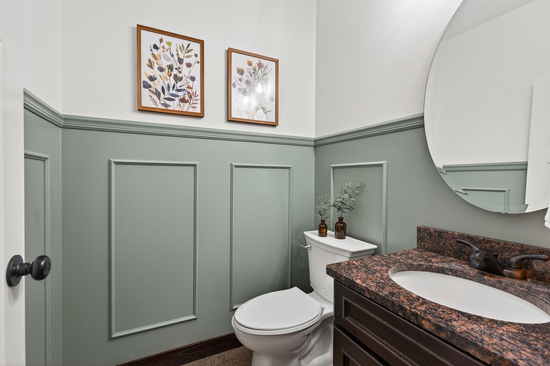 Main floor half bathroom