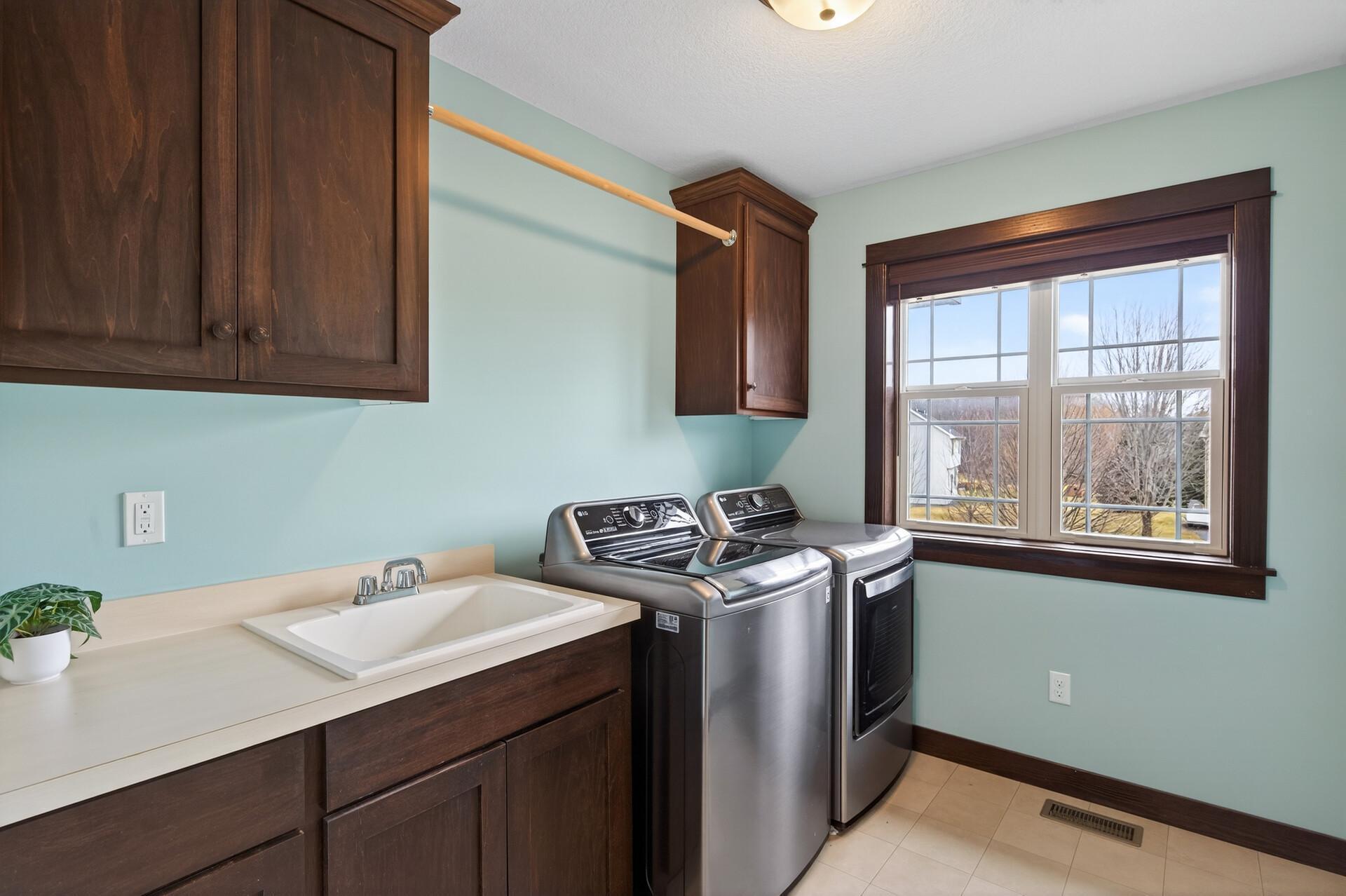 Upstairs laundry room