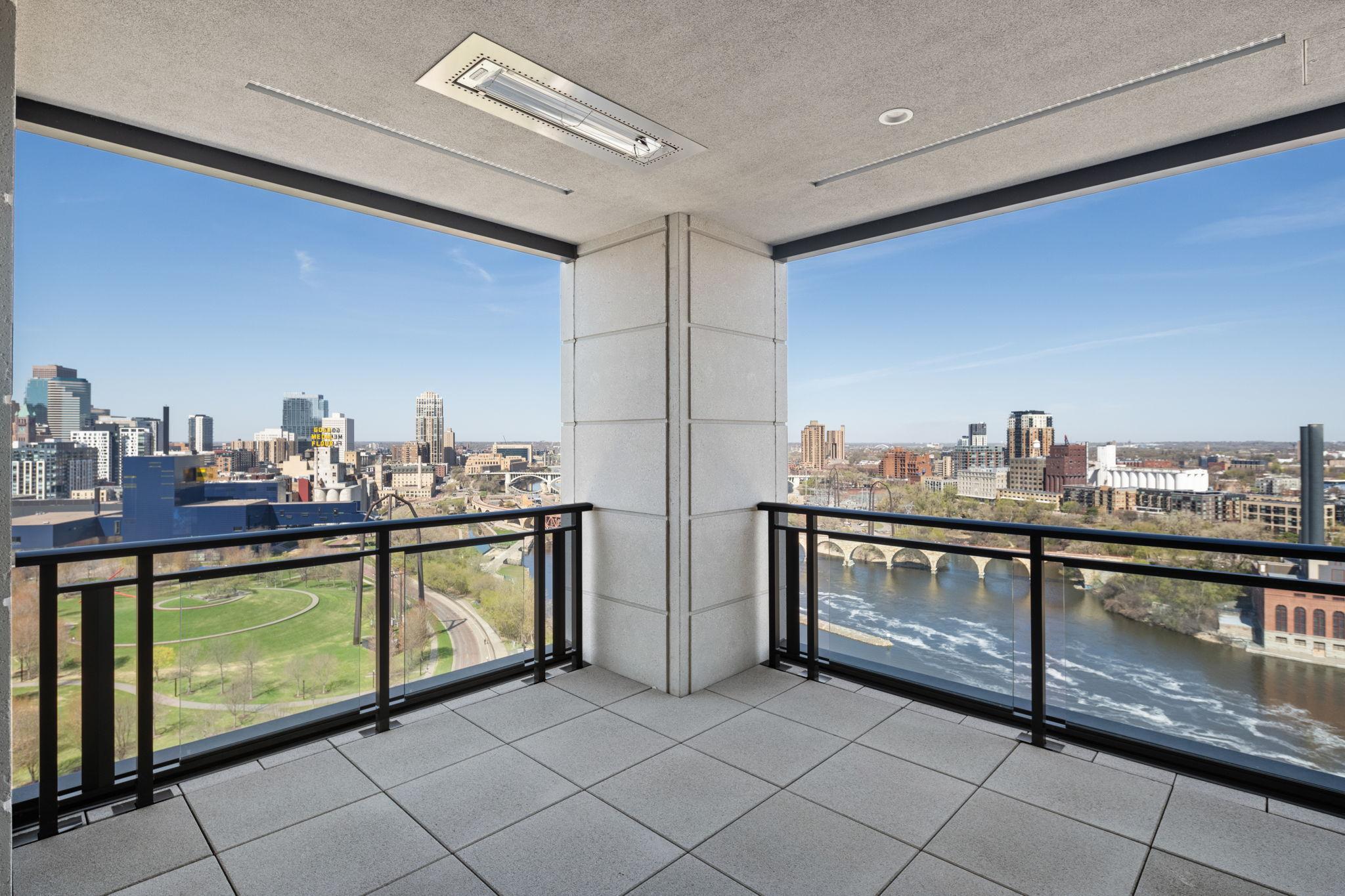 Two Heated Loggias with Gas-Grill Hook-Ups Offer Panoramic Views