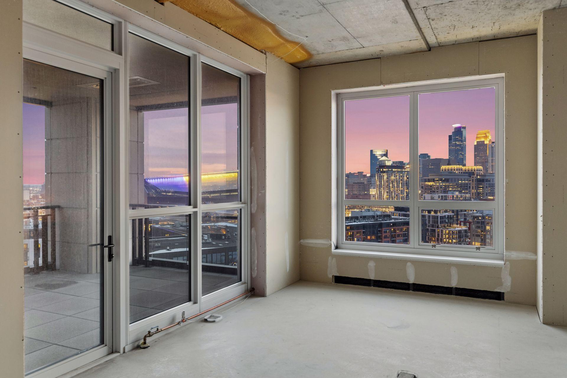 Expansive Views over US Bank Stadium from Heated Loggia Two
