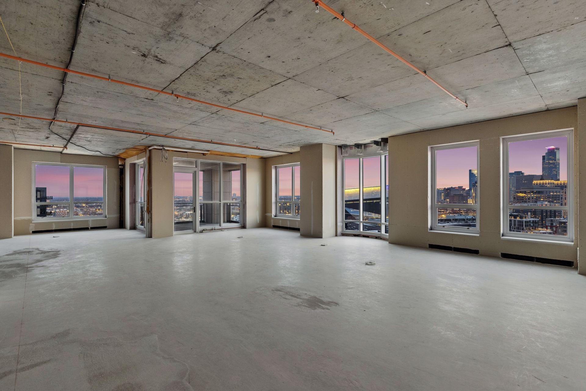 Left to Right is Proposed Office and Living Room Area
