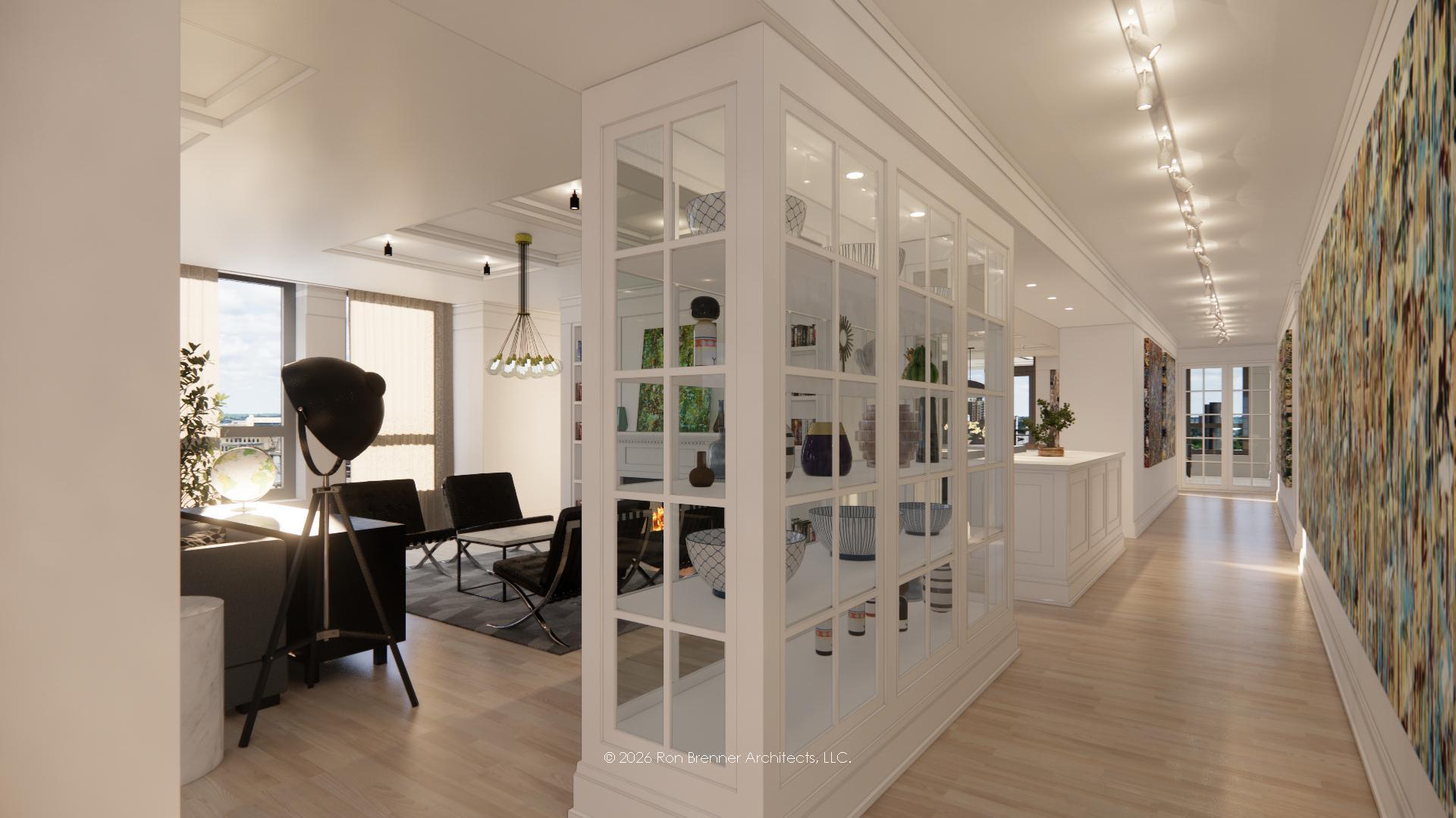 Architect Rendition D - Gallery to Living