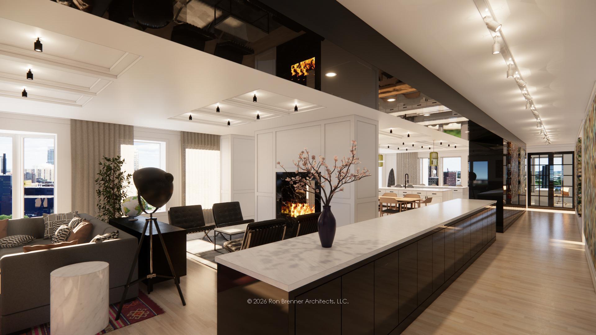 Architect Rendition B - Gallery to Living