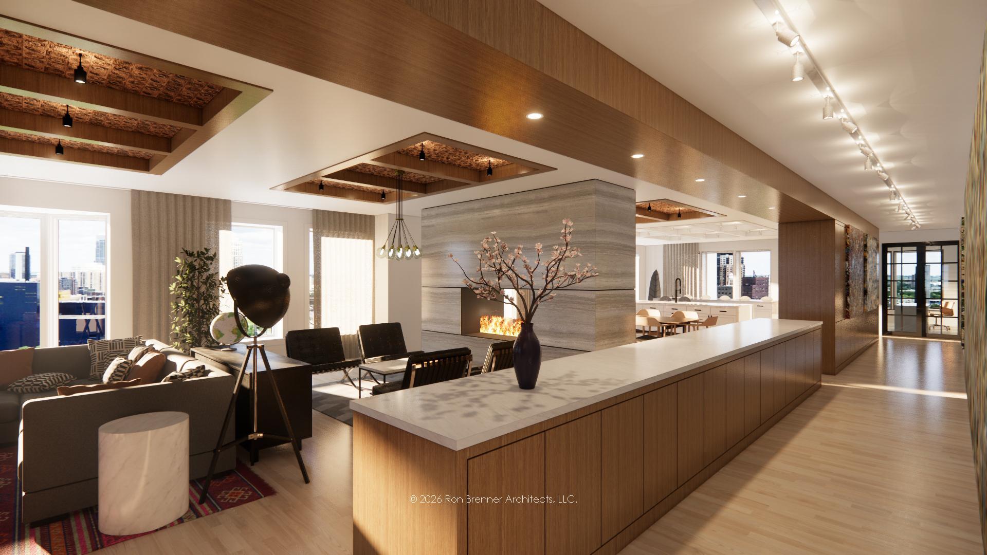 Architect Rendition A - Gallery to Living