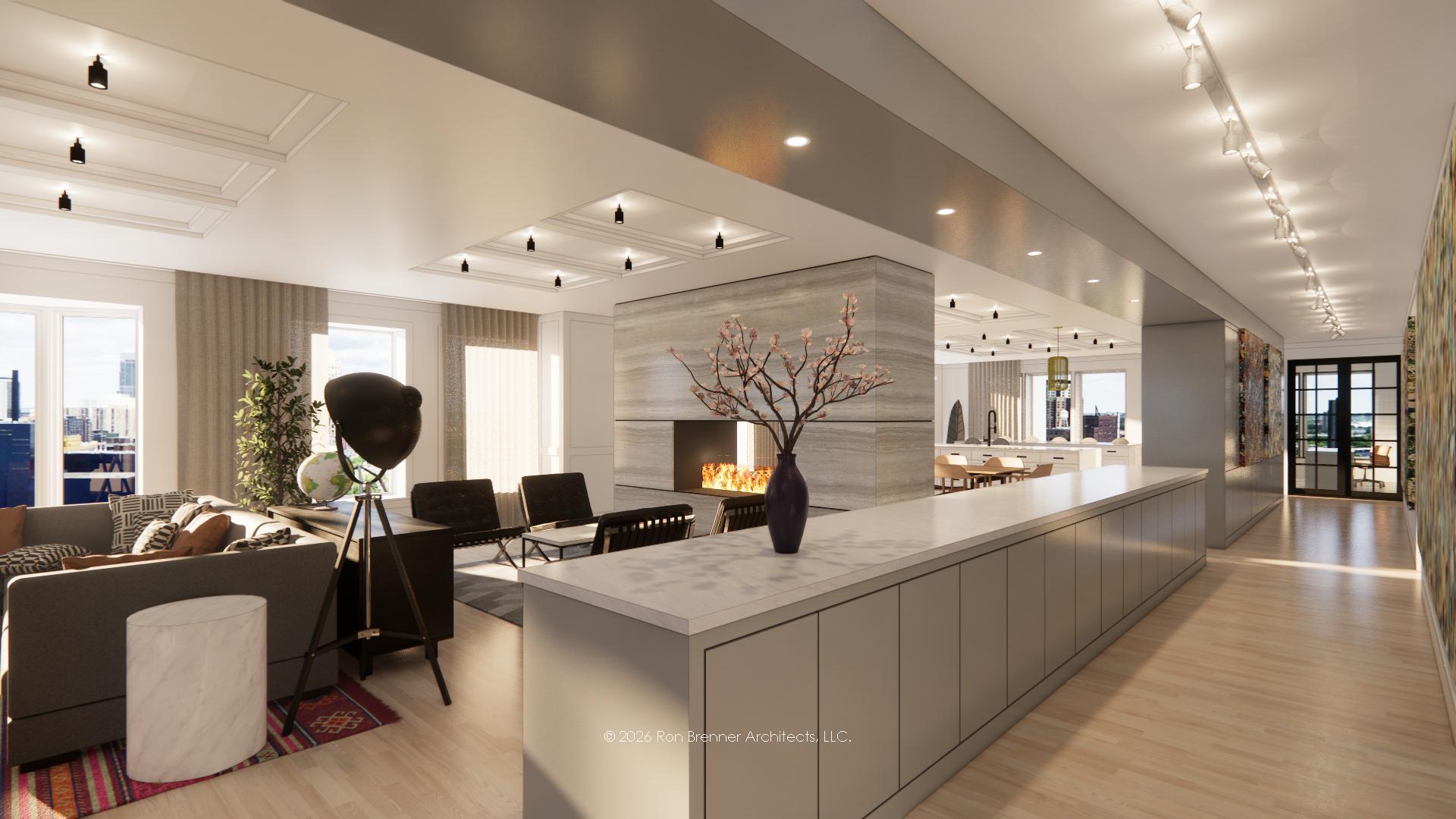 Architect Rendition C - Gallery to Living