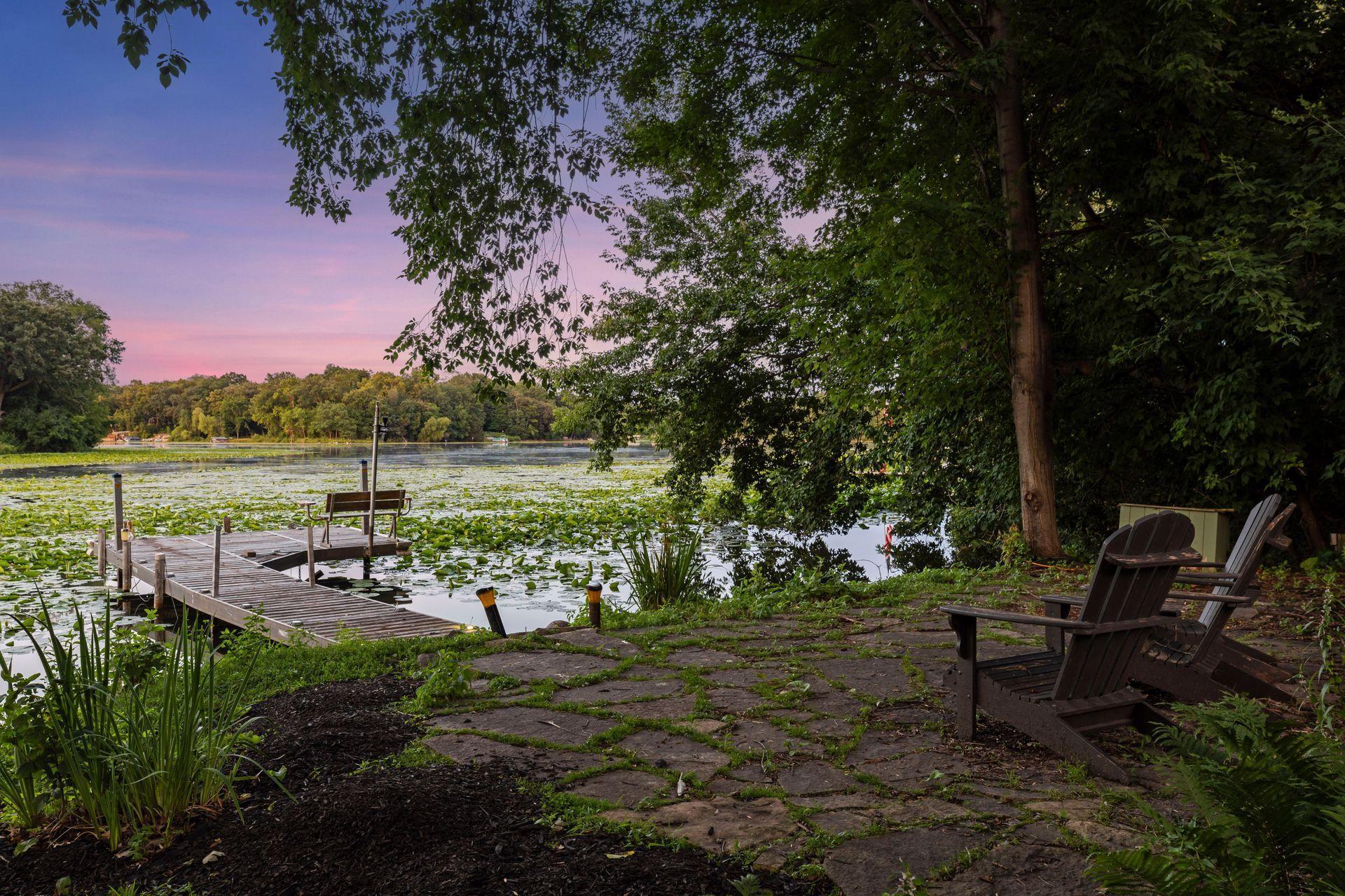 17558 George Moran Drive - Dock for fishing! Lake Mitchell stocks the lake with many types of fish. Relaxing patio located on the shoreline.