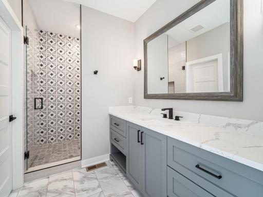 Guest Suite includes your own gorgeous private bathroom area with an all-tile walk in shower area.