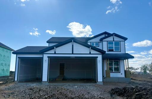 (Photo is of the actual home in progress.)