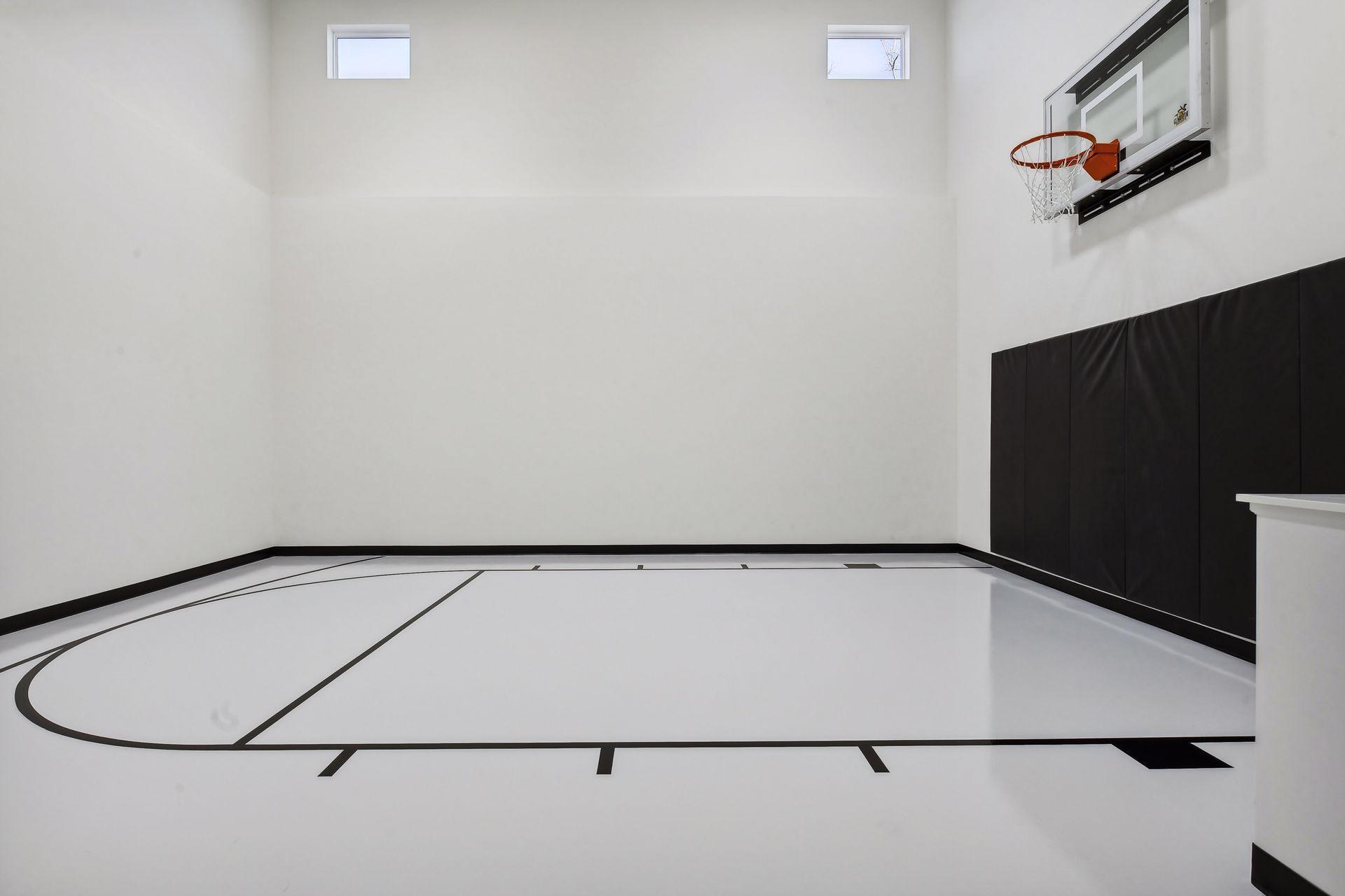 Lower level sport court