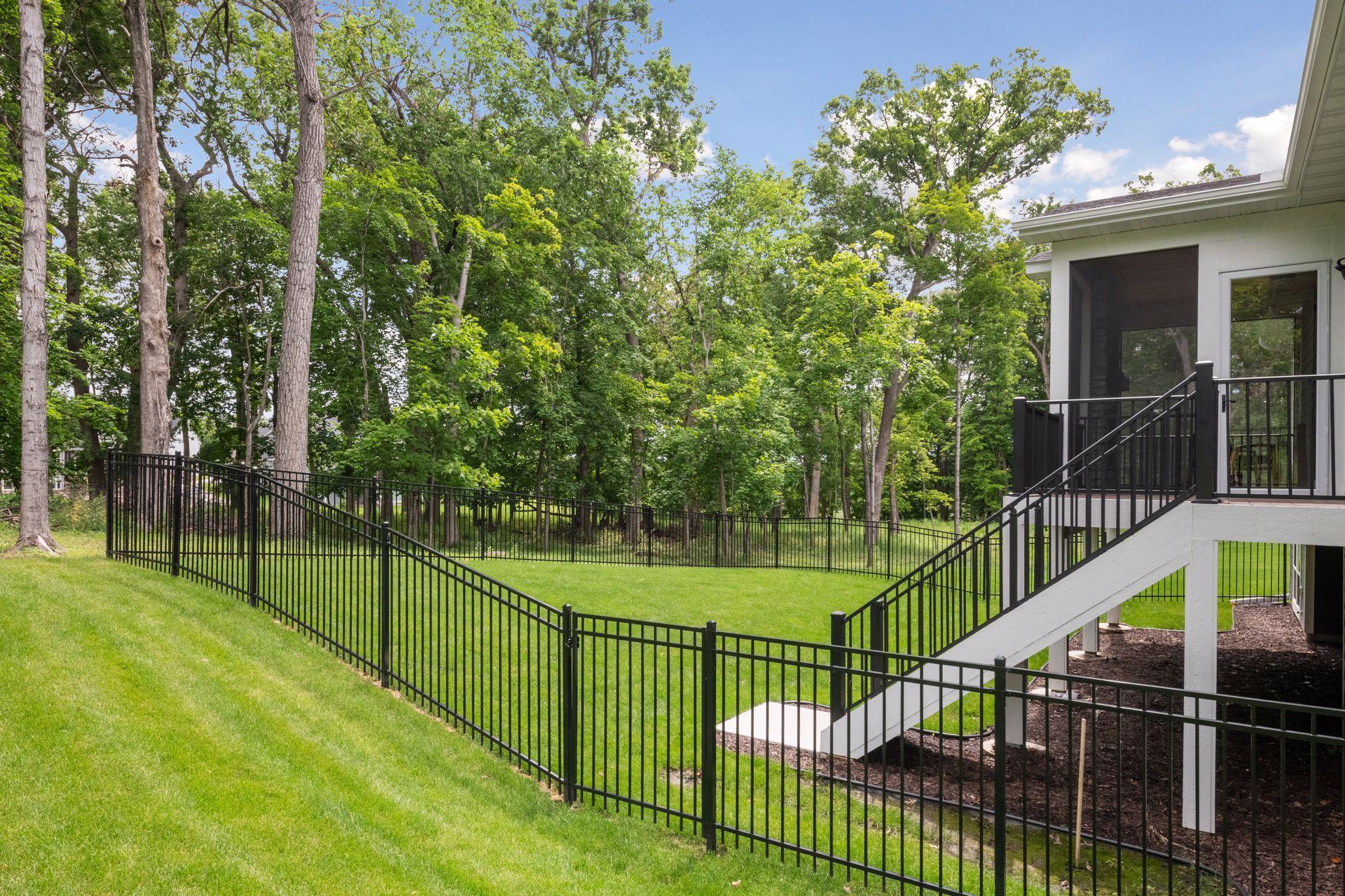 Fully fenced in backyard