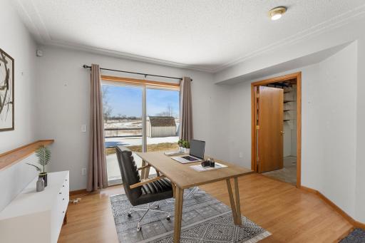 Maybe this space could be used for an office, like we have done in this virtually staged image.