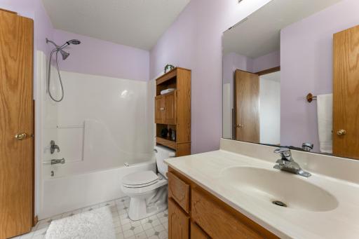 Main floor bathroom is a pass through as well from the main bedroom