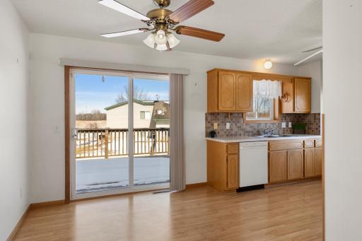 Dining room is right off the kitchen.
