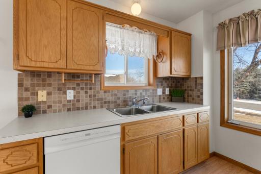 New dishwasher in the kitchen with a great backspash