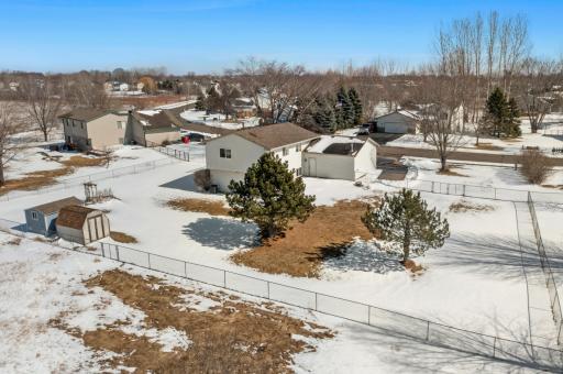 Another view of the back of the home. You can see the extra parking next to the garage too.