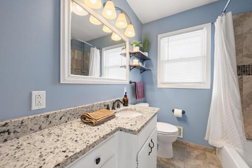 Main level full bathroom.