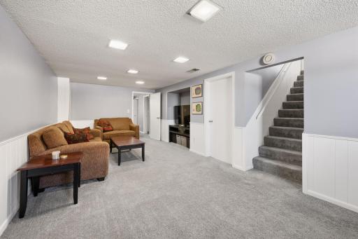 Finished lower level provides additional living space, room for guests or even a home office.