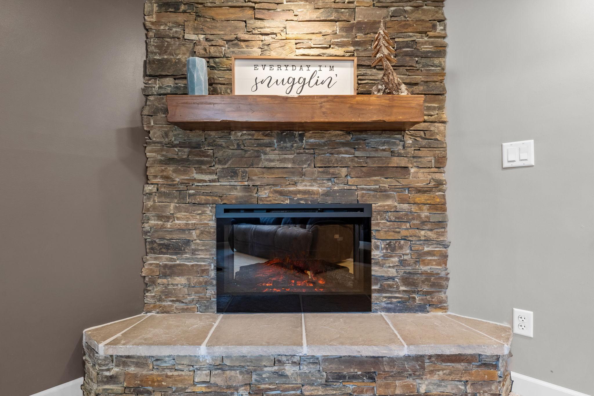 Stone Fireplace (Electric)