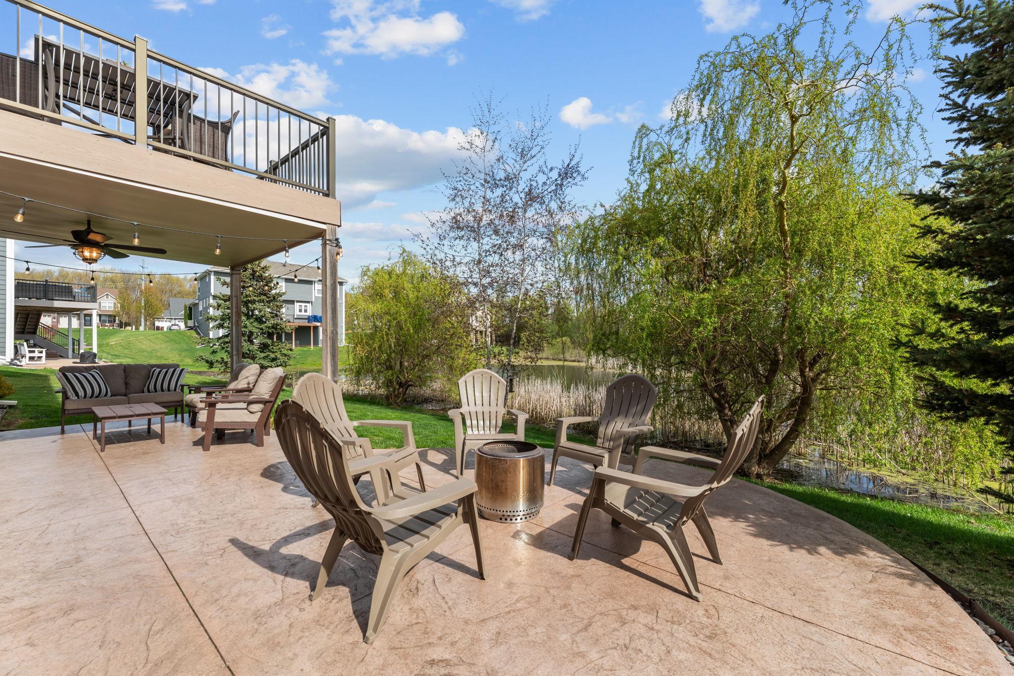 Stamped concrete patio