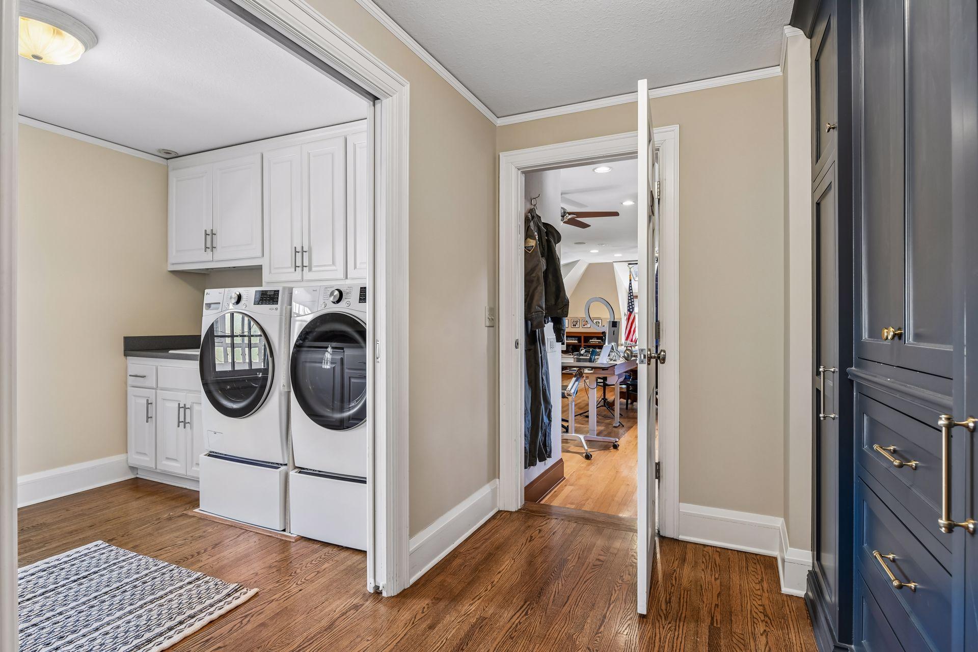 2nd floor laundry and loft area