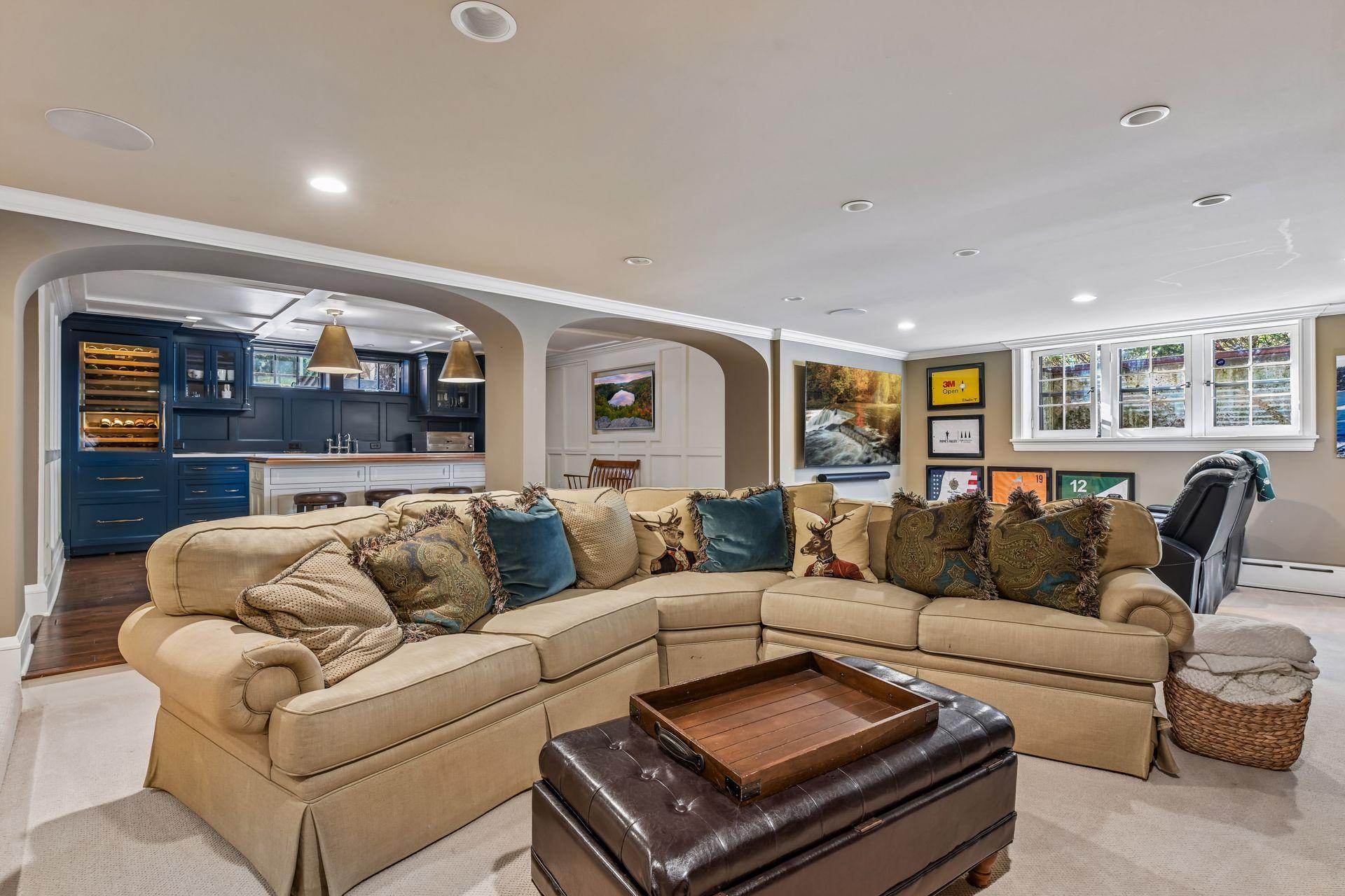 Family room and bar area