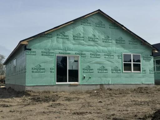 (Photo is of the actual home in progress.)