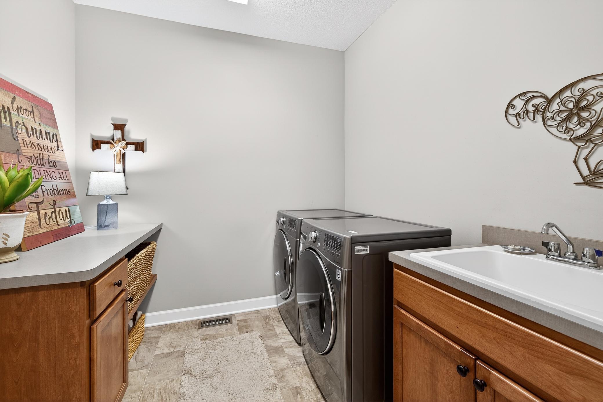 Nice sized main floor laundry...