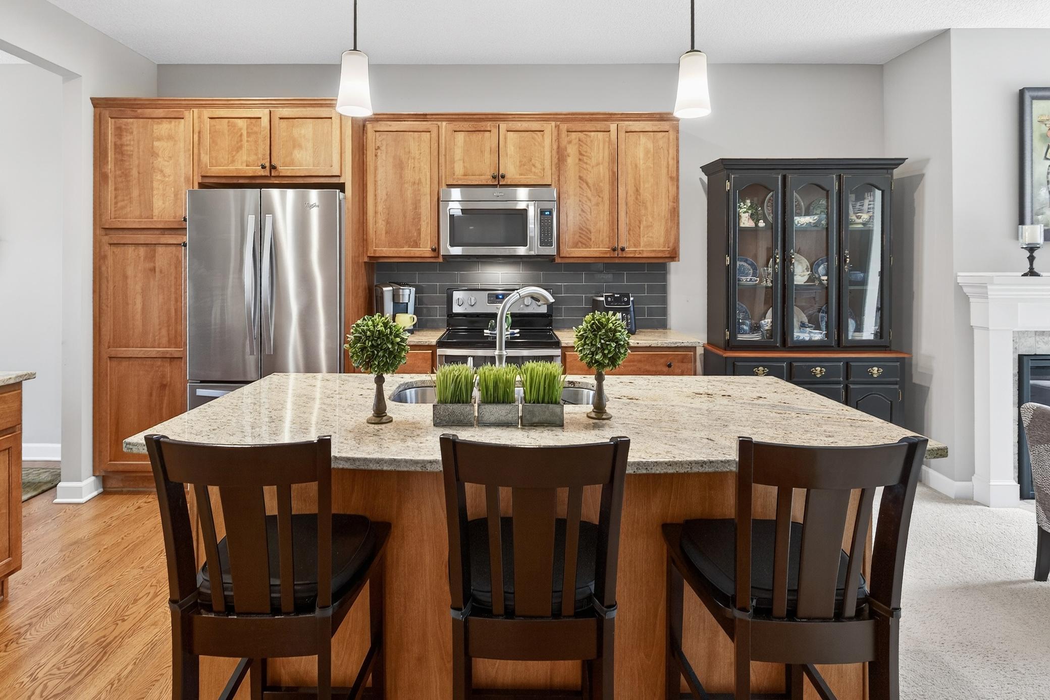 Breakfast bar for casual dining...