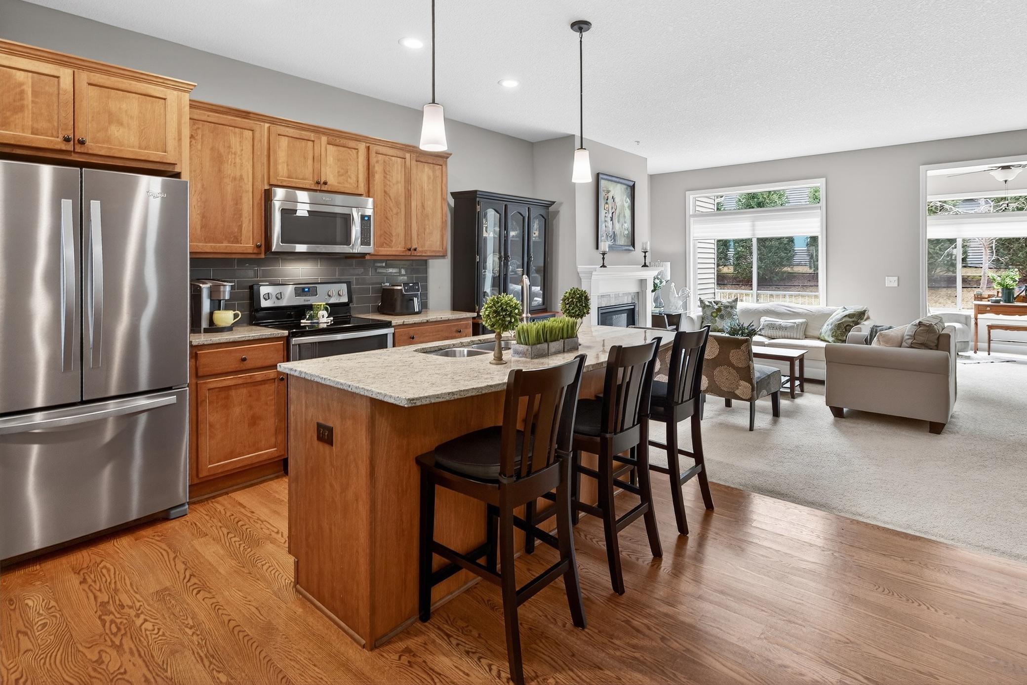 Kitchen open to Living Room...