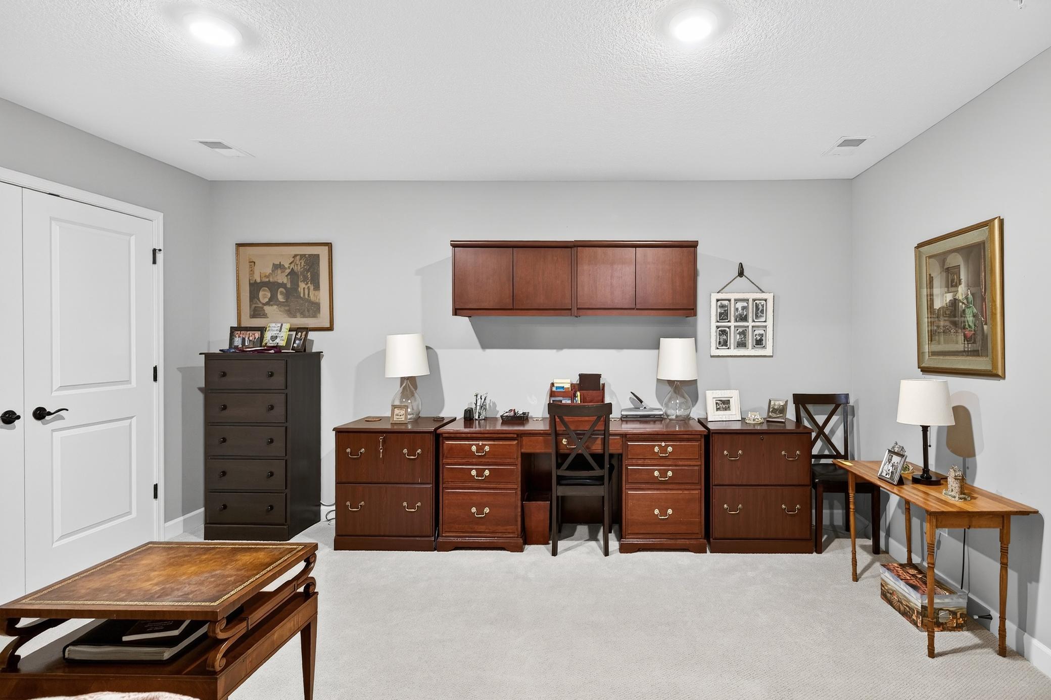 Lower level bonus room w/French doors - could be exercise room, office, non-conforming bedroom...?