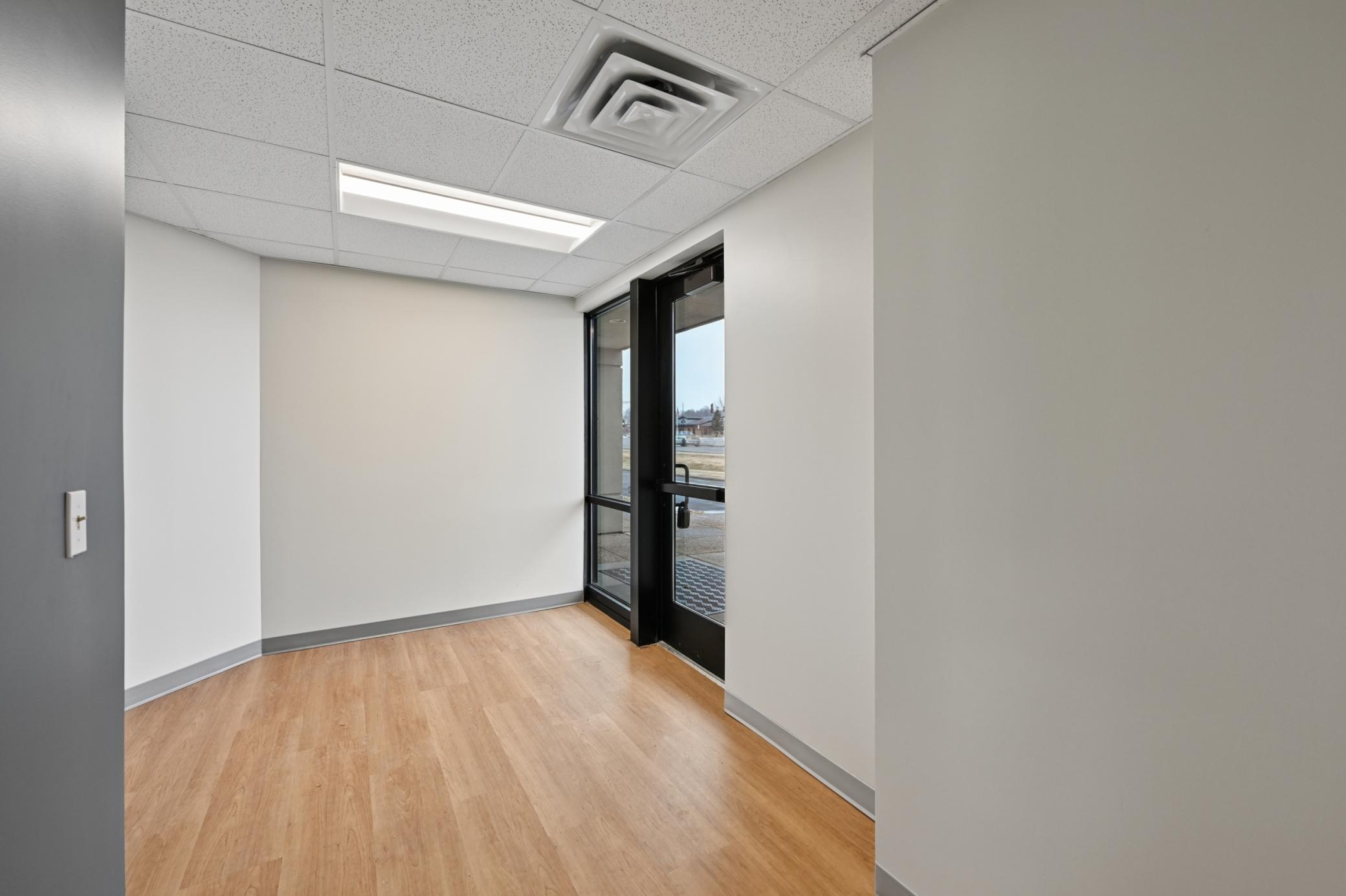 The main entrance into Suite #2. featuring 2,323 sq ft. This Suite is ready to leased.