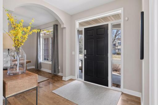 An inviting front entry welcomes you into the home.
