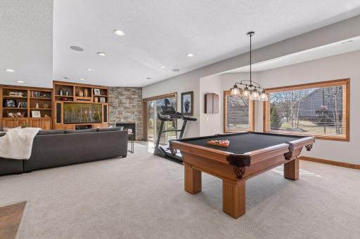 The spacious lower level also features a large amusement area. The entire lower level is bright and sunny.