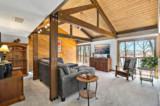 Amazing vaulted ceiling and archetecture throughout the home! This family room is inviting relaxation!