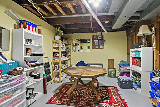 This lower level craft or storage area is just one of several throughout the home.