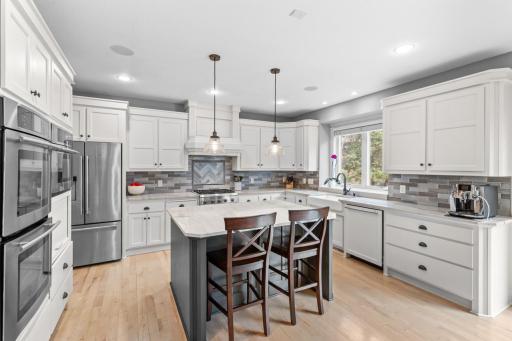 Updated gourmet kitchen (2018) with refreshed painted cabinetry