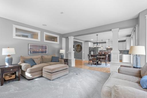 Open-concept layout designed for both everyday living and entertaining