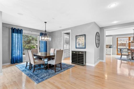 Beautifully refinished maple hardwood floors on the main level