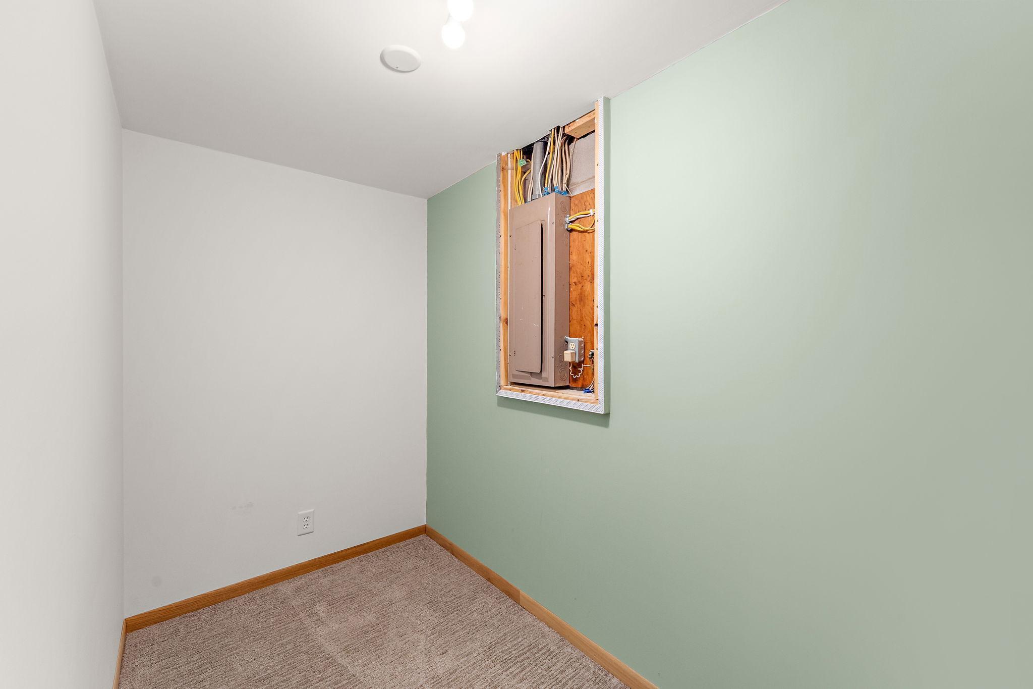 LL bedroom walk in closet/ circuit breaker box