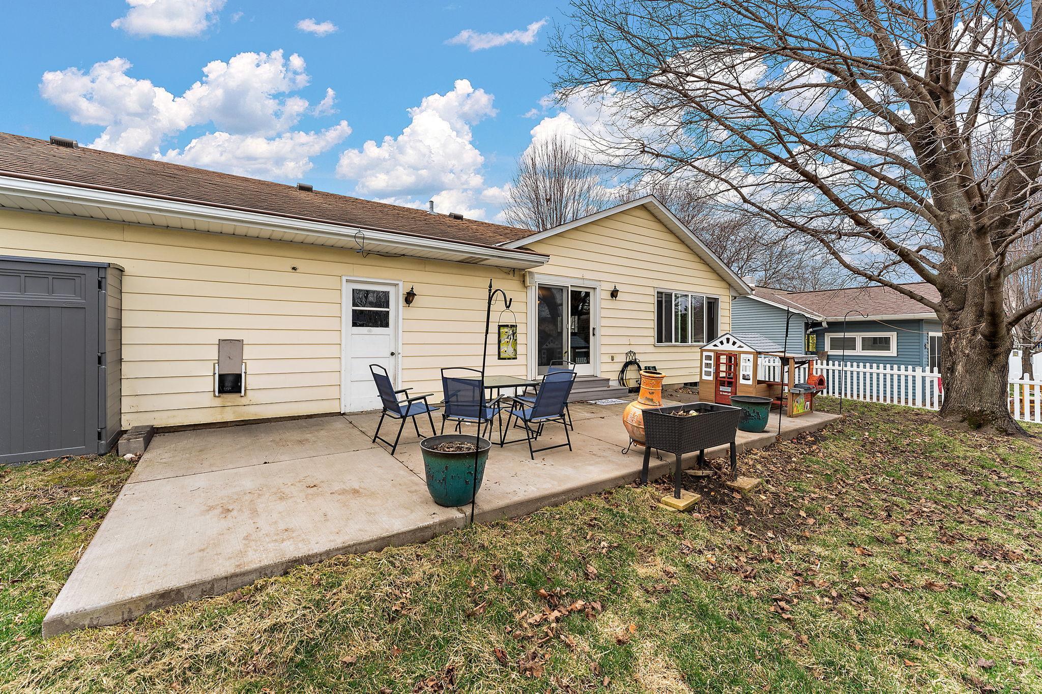 Newer concrete slab patio