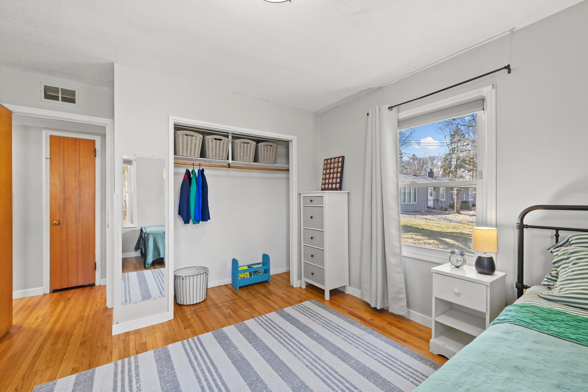 Second bedroom on the main level - large closet
